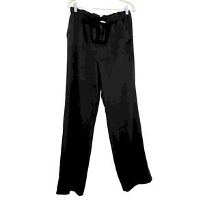 Retrology Black Wide Leg Drawstring Trousers Elastic Waist Pants Womens Medium